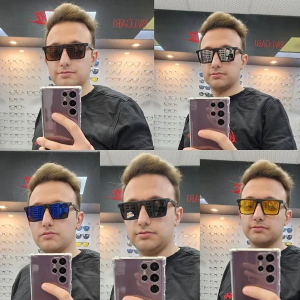 عینک طبی مستطیلی 5 کاور کد 2302